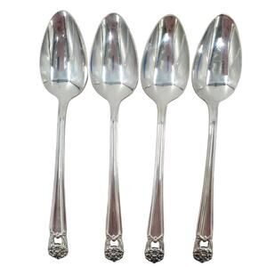 Rogers Brothers Silver Plate‎ Eternally Yours Coquette 4 Teaspoons